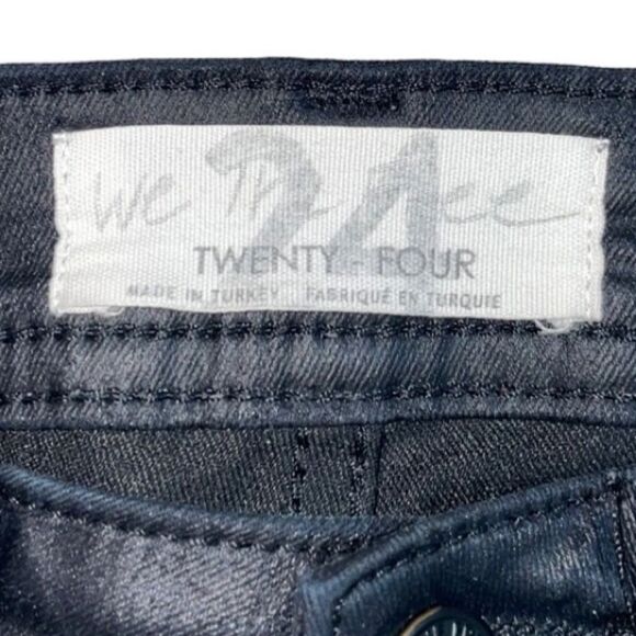 Free people We the free black Spellbound Coated Bootcut Jeans size 24 - Picture 9 of 10